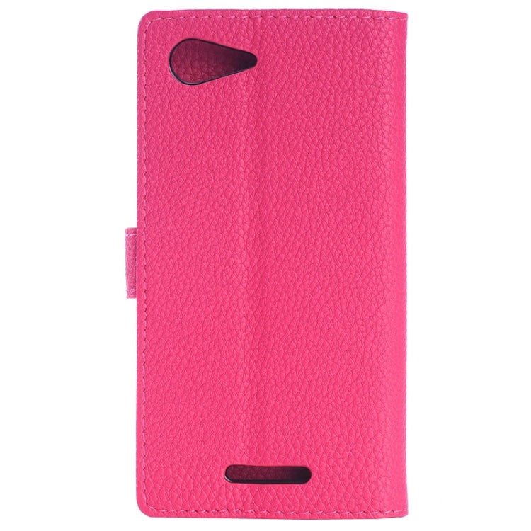 Litchi Texture Horizontal Flip Magnetic Buckle Leather Case with Card Slots & Wallet & Holder for Sony Xperia E3