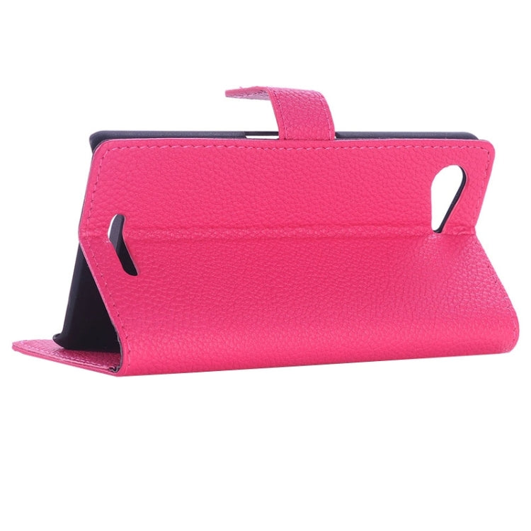 Litchi Texture Horizontal Flip Magnetic Buckle Leather Case with Card Slots & Wallet & Holder for Sony Xperia E3