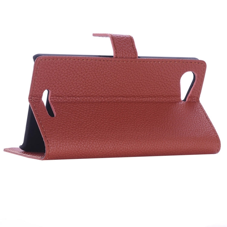 Litchi Texture Horizontal Flip Magnetic Buckle Leather Case with Card Slots & Wallet & Holder for Sony Xperia E3