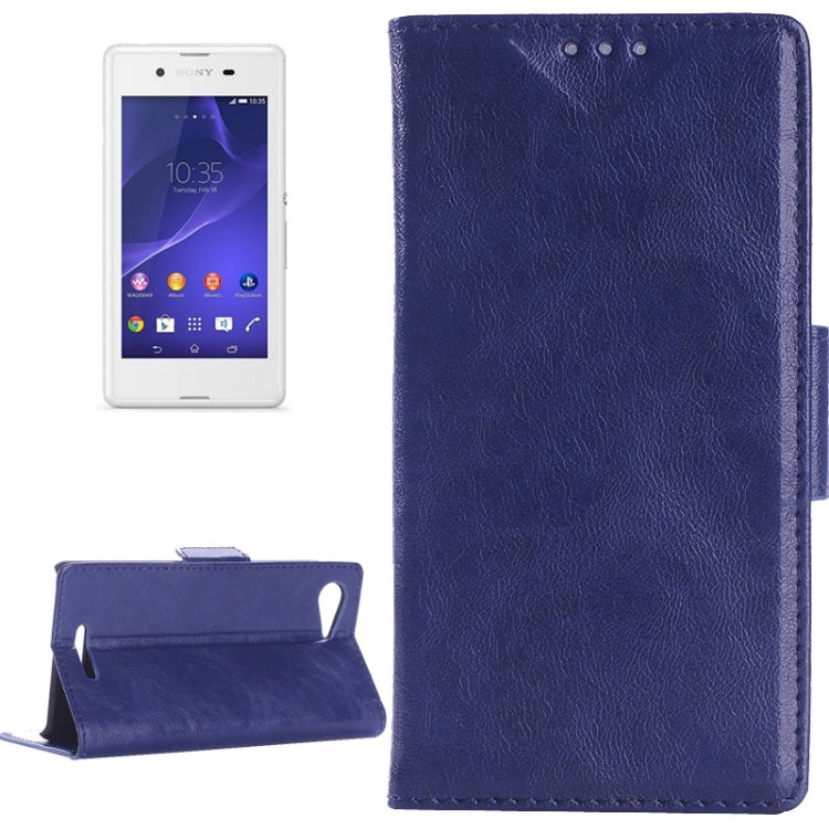 Oil Skin Texture Horizontal Flip Leather Case with Card Slots & Wallet & Holder for Sony Xperia E3