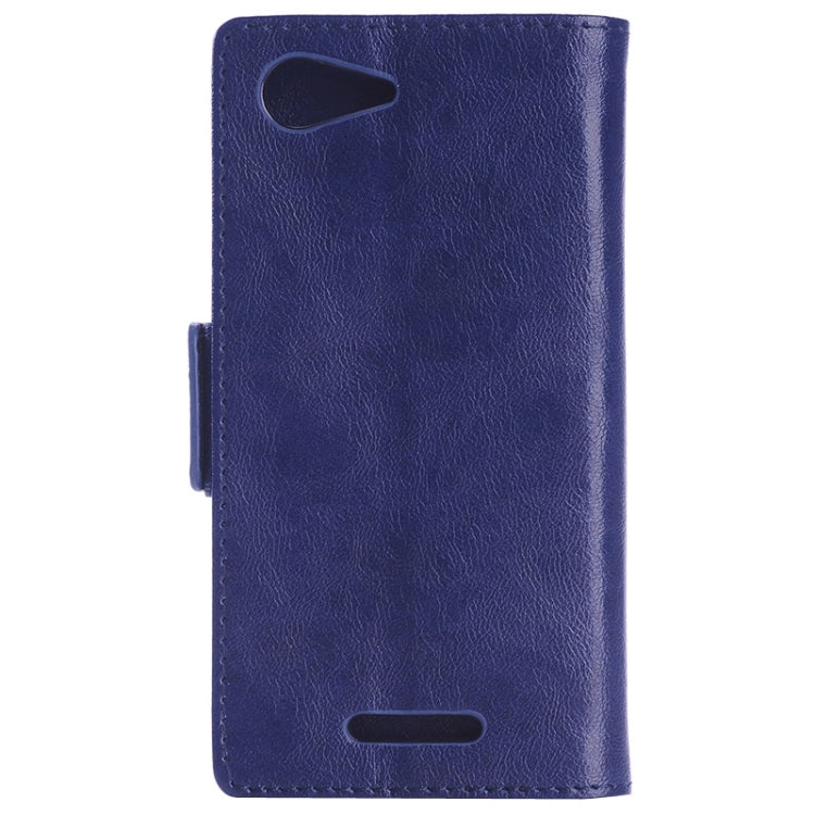 Oil Skin Texture Horizontal Flip Leather Case with Card Slots & Wallet & Holder for Sony Xperia E3