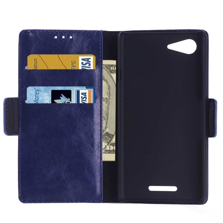 Oil Skin Texture Horizontal Flip Leather Case with Card Slots & Wallet & Holder for Sony Xperia E3