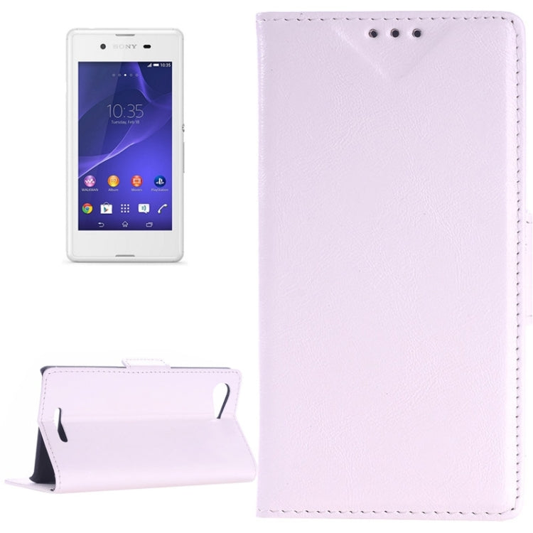 Oil Skin Texture Horizontal Flip Leather Case with Card Slots & Wallet & Holder for Sony Xperia E3