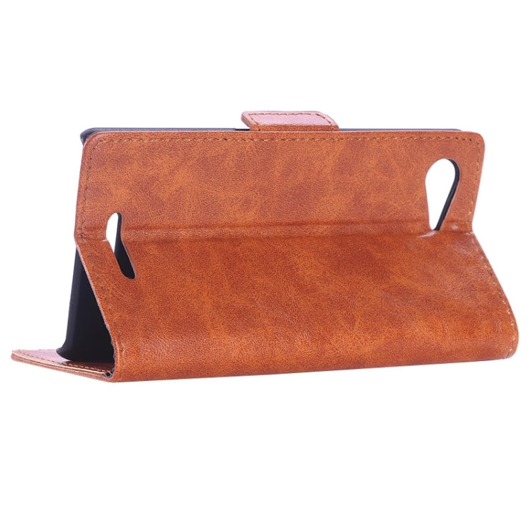 Oil Skin Texture Horizontal Flip Leather Case with Card Slots & Wallet & Holder for Sony Xperia E3