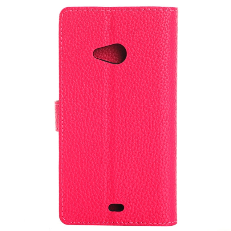 Litchi Texture Horizontal Flip Magnetic Buckle Leather Case with Card Slots & Wallet & Holder for Microsoft Lumia 535