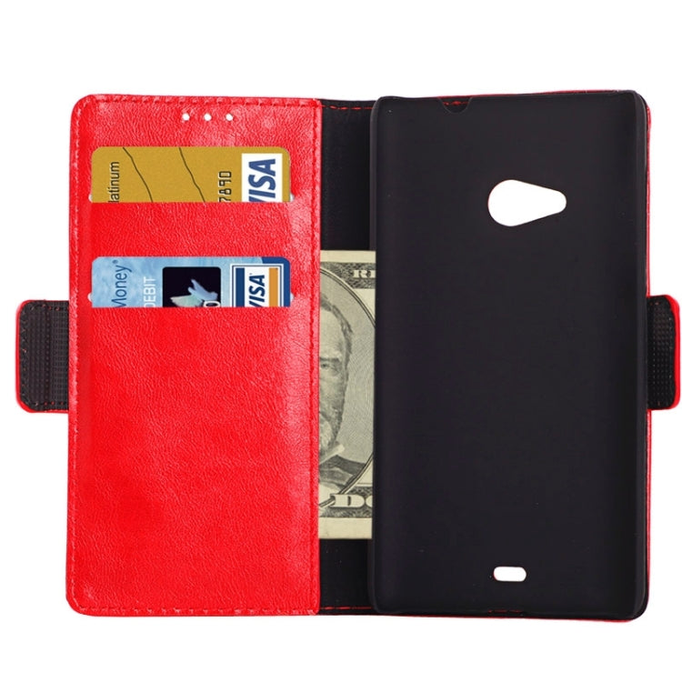 Oil Skin Texture Horizontal Flip Leather Case with Card Slots & Wallet & Holder for Microsoft Lumia 535