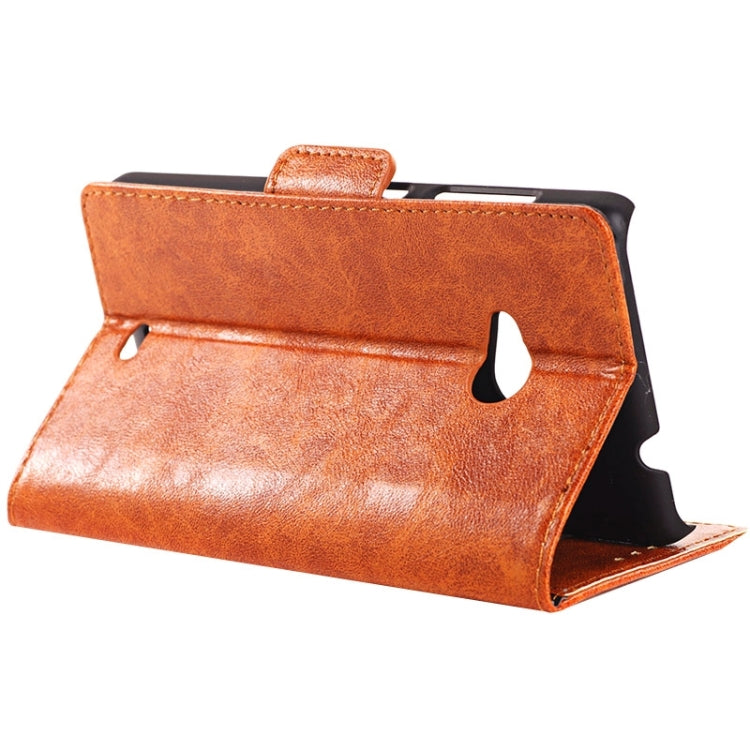 Oil Skin Texture Horizontal Flip Leather Case with Card Slots & Wallet & Holder for Microsoft Lumia 535