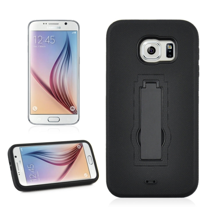 For Galaxy S6 / G920 2 in 1 Silicone & PC Ultrathin Protective Back Case with Holder