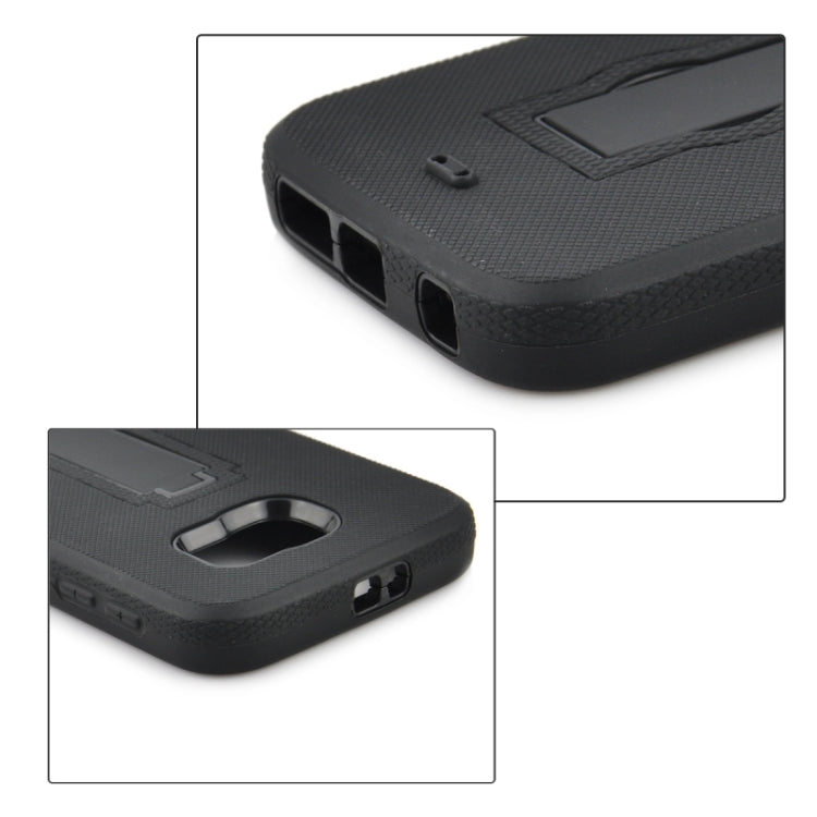 For Galaxy S6 / G920 2 in 1 Silicone & PC Ultrathin Protective Back Case with Holder