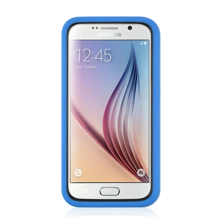 For Galaxy S6 / G920 2 in 1 Silicone & PC Ultrathin Protective Back Case with Holder