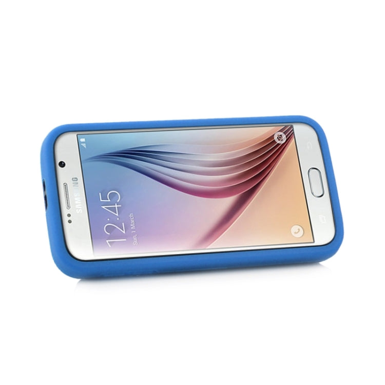 For Galaxy S6 / G920 2 in 1 Silicone & PC Ultrathin Protective Back Case with Holder