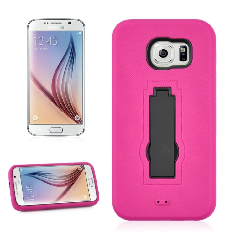 For Galaxy S6 / G920 2 in 1 Silicone & PC Ultrathin Protective Back Case with Holder