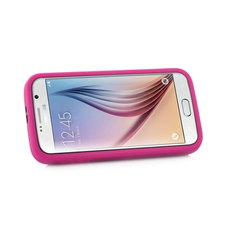 For Galaxy S6 / G920 2 in 1 Silicone & PC Ultrathin Protective Back Case with Holder