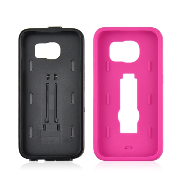 For Galaxy S6 / G920 2 in 1 Silicone & PC Ultrathin Protective Back Case with Holder