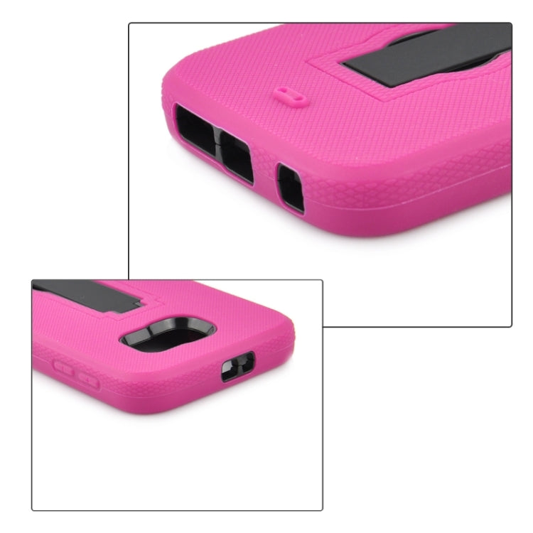 For Galaxy S6 / G920 2 in 1 Silicone & PC Ultrathin Protective Back Case with Holder