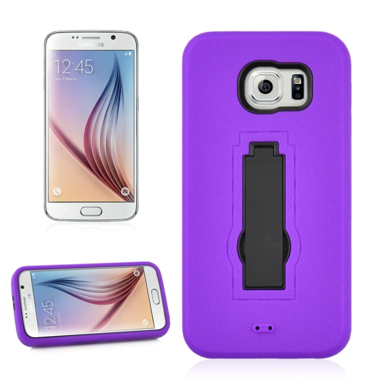 For Galaxy S6 / G920 2 in 1 Silicone & PC Ultrathin Protective Back Case with Holder