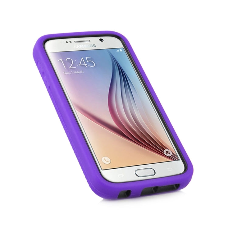 For Galaxy S6 / G920 2 in 1 Silicone & PC Ultrathin Protective Back Case with Holder