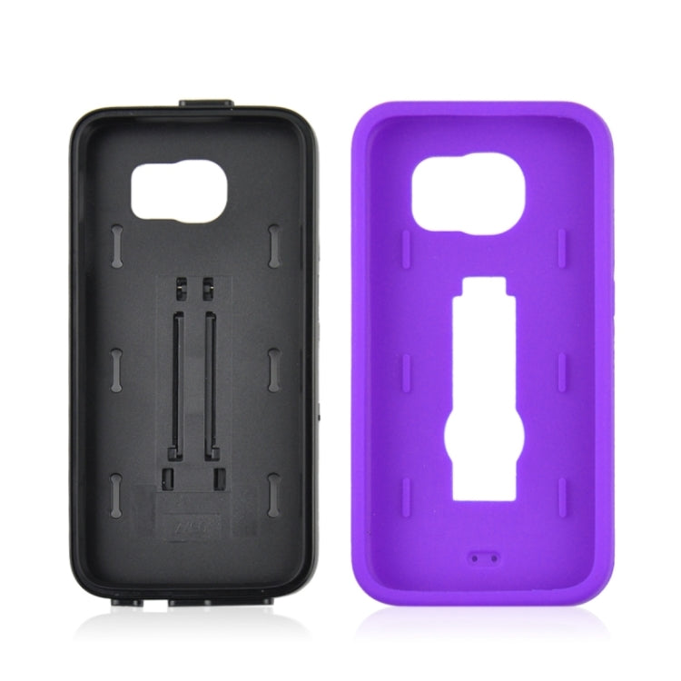 For Galaxy S6 / G920 2 in 1 Silicone & PC Ultrathin Protective Back Case with Holder