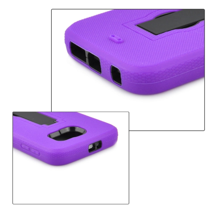 For Galaxy S6 / G920 2 in 1 Silicone & PC Ultrathin Protective Back Case with Holder