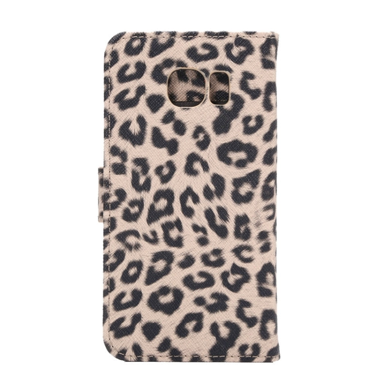 For Galaxy S6 Edge / G925 Leopard Texture Leather Case with Holder & Card Slots & Wallet