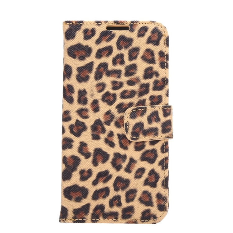 For Galaxy S6 Edge / G925 Leopard Texture Leather Case with Holder & Card Slots & Wallet