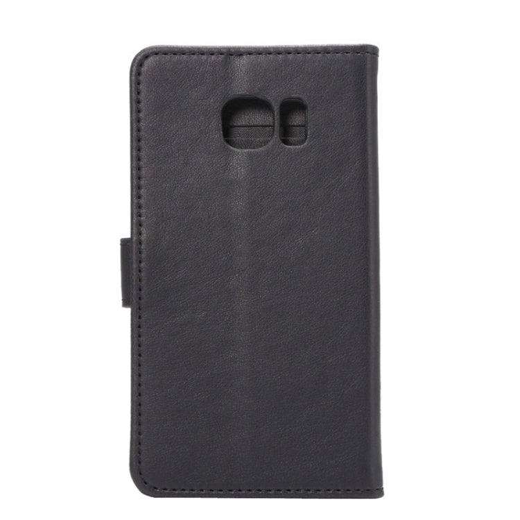 For Galaxy S6 Edge / G925 Crazy Horse Texture Magnetic Snap Leather Case with Holder & Card Slots & Wallet