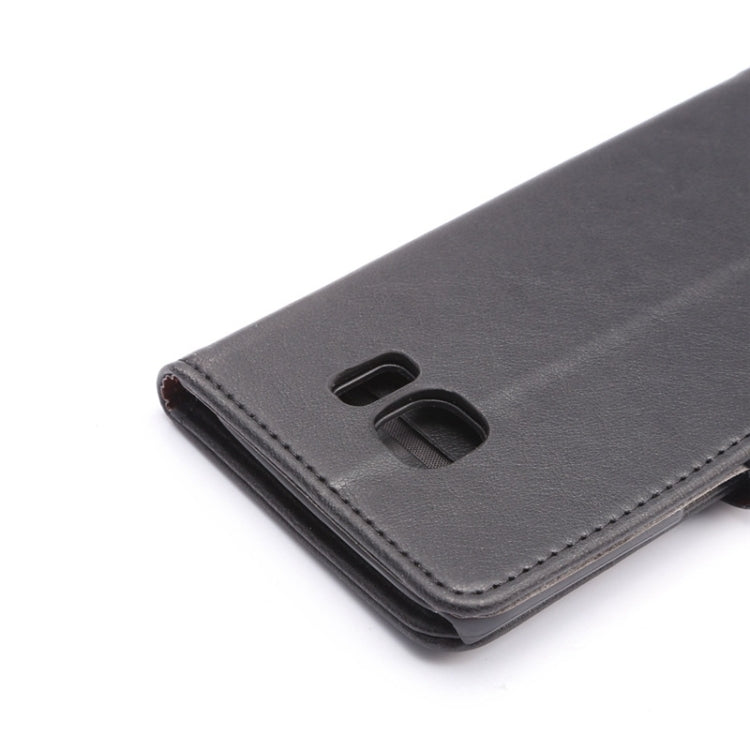 For Galaxy S6 Edge / G925 Crazy Horse Texture Magnetic Snap Leather Case with Holder & Card Slots & Wallet