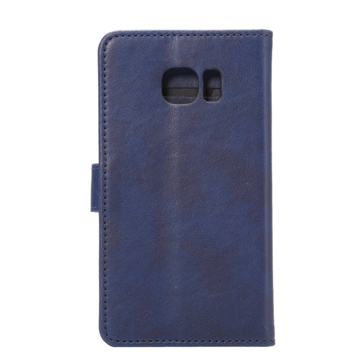 For Galaxy S6 Edge / G925 Crazy Horse Texture Magnetic Snap Leather Case with Holder & Card Slots & Wallet