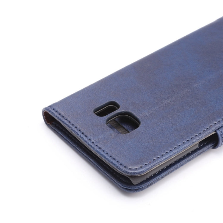 For Galaxy S6 Edge / G925 Crazy Horse Texture Magnetic Snap Leather Case with Holder & Card Slots & Wallet