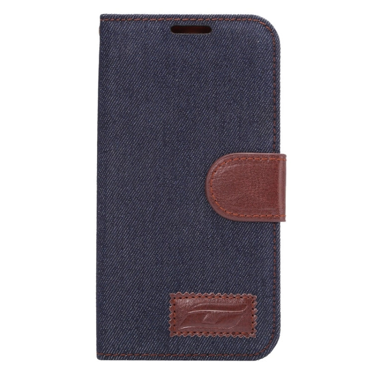 For Galaxy S6 Edge / G9250 Denim Texture TPU Leather Case with Holder & Card Slots & Wallet