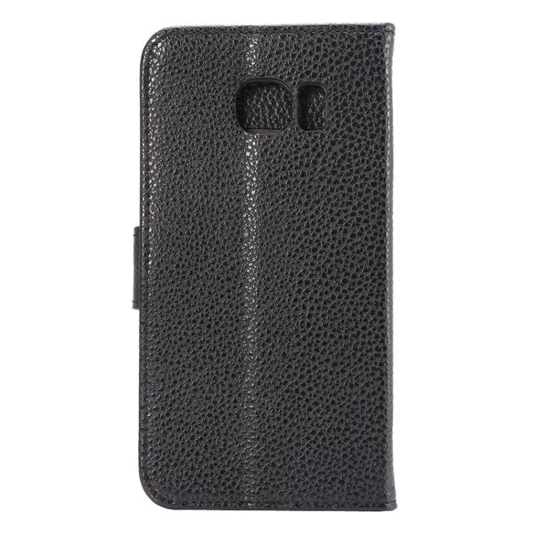 For Galaxy S6 Edge / G9250 Lichee Texture PC PU Leather Case with Holder & Card Slots & Wallet