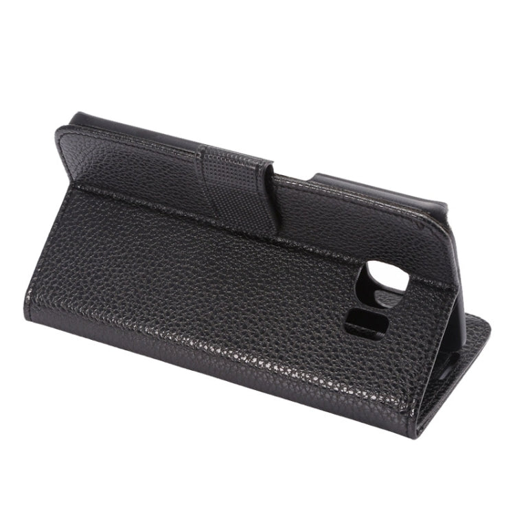 For Galaxy S6 Edge / G9250 Lichee Texture PC PU Leather Case with Holder & Card Slots & Wallet