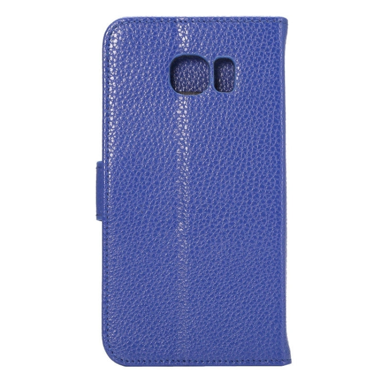 For Galaxy S6 Edge / G9250 Lichee Texture PC PU Leather Case with Holder & Card Slots & Wallet