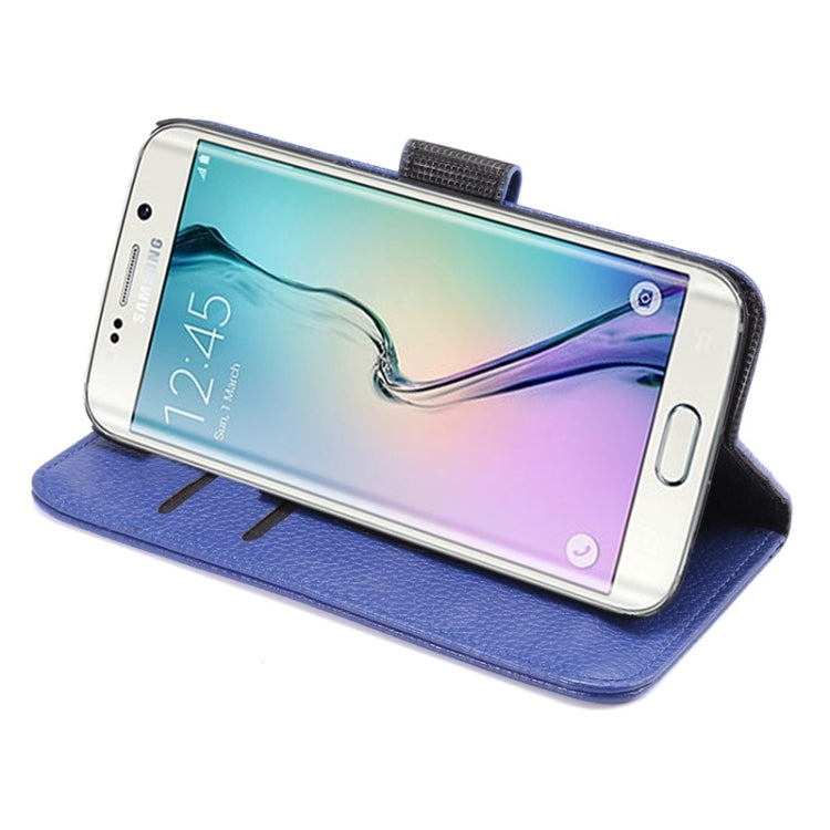 For Galaxy S6 Edge / G9250 Lichee Texture PC PU Leather Case with Holder & Card Slots & Wallet