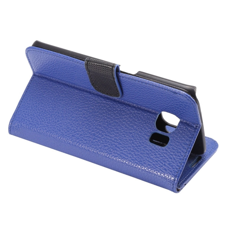 For Galaxy S6 Edge / G9250 Lichee Texture PC PU Leather Case with Holder & Card Slots & Wallet
