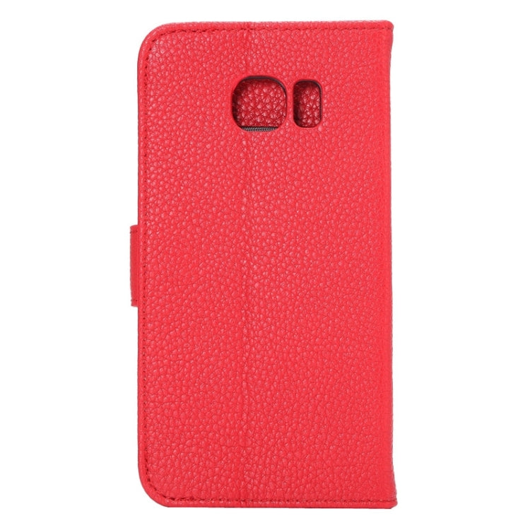 For Galaxy S6 Edge / G9250 Lichee Texture PC PU Leather Case with Holder & Card Slots & Wallet