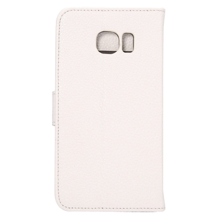 For Galaxy S6 Edge / G9250 Lichee Texture PC PU Leather Case with Holder & Card Slots & Wallet