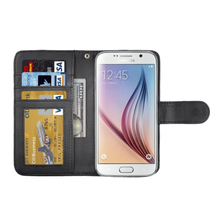 For Galaxy S6 / G920 Ultrathin Snakeskin Texture Wallet Style Leather + TPU Case with Holder