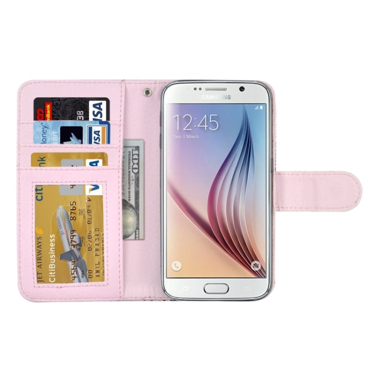 For Galaxy S6 / G920 Ultrathin Snakeskin Texture Wallet Style Leather + TPU Case with Holder
