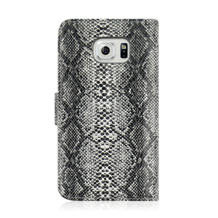 For Galaxy S6 / G920 Ultrathin Snakeskin Texture Wallet Style Leather + TPU Case with Holder
