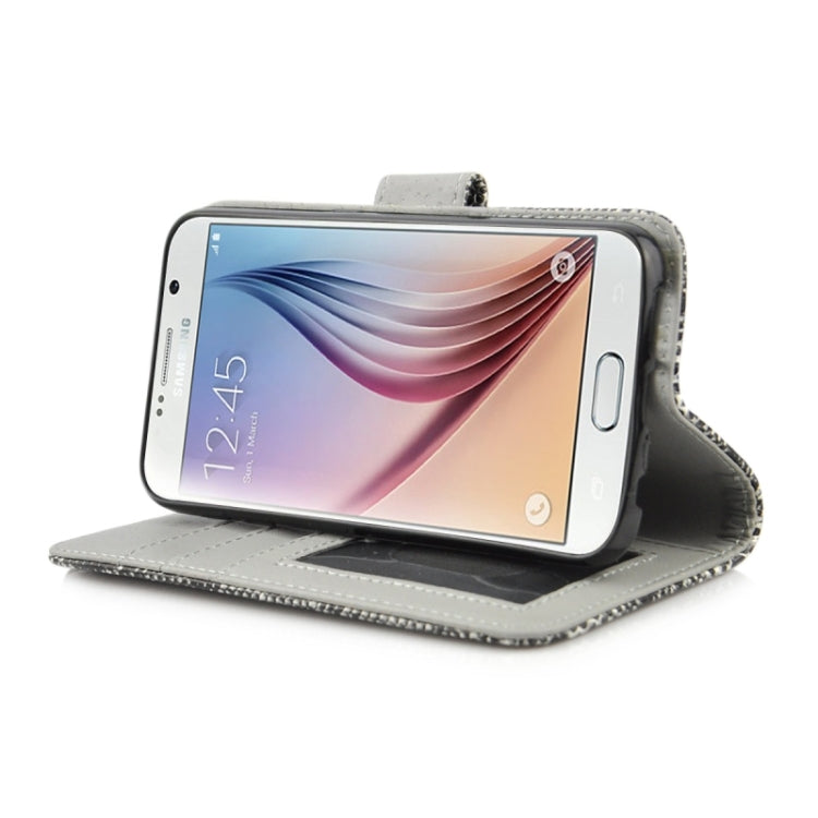 For Galaxy S6 / G920 Ultrathin Snakeskin Texture Wallet Style Leather + TPU Case with Holder