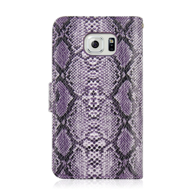 For Galaxy S6 / G920 Ultrathin Snakeskin Texture Wallet Style Leather + TPU Case with Holder