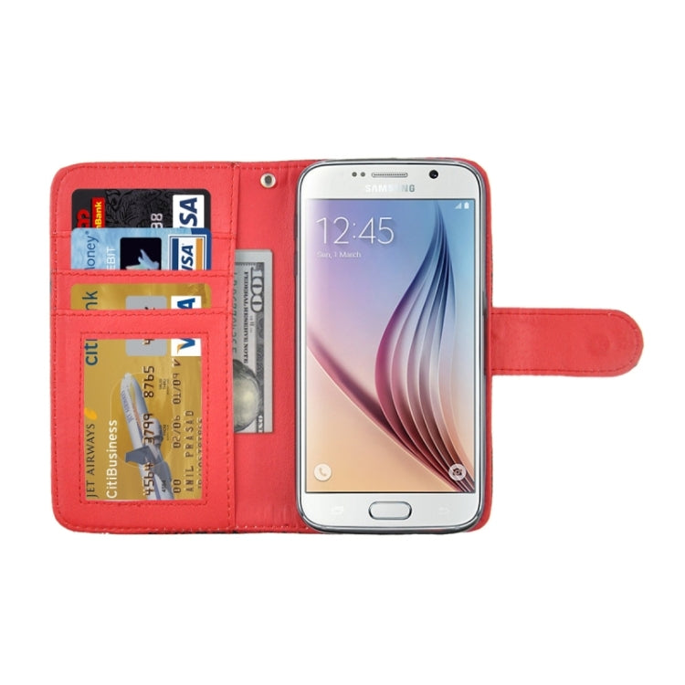For Galaxy S6 / G920 Ultrathin Snakeskin Texture Wallet Style Leather + TPU Case with Holder
