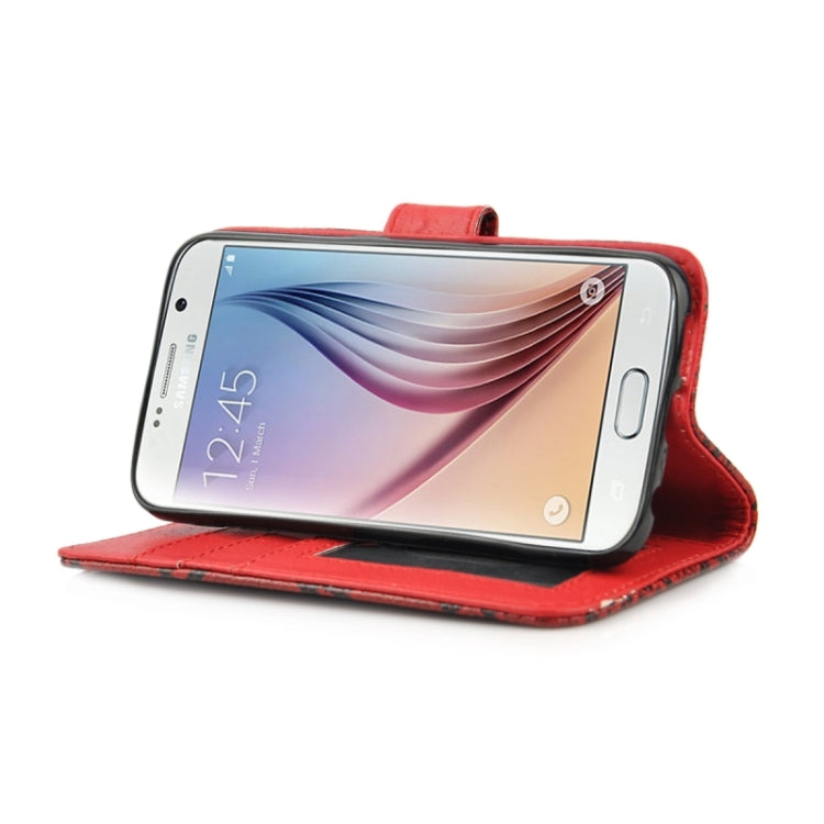 For Galaxy S6 / G920 Ultrathin Snakeskin Texture Wallet Style Leather + TPU Case with Holder