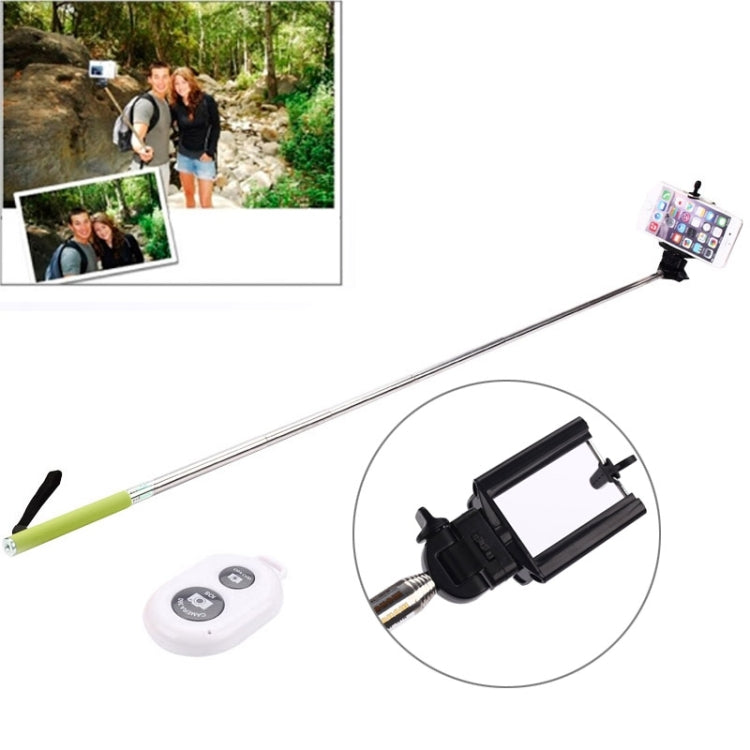 3 in 1 Wireless Remote Controler +  Handheld Monopod + Phone Holder for Smart Phones, Length:22cm-100cm(Green)