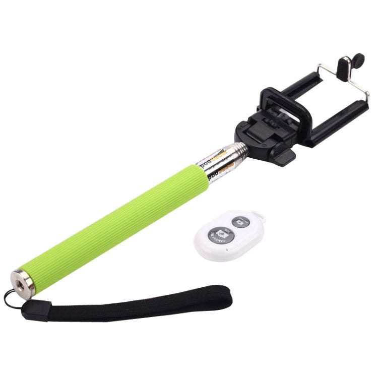 3 in 1 Wireless Remote Controler +  Handheld Monopod + Phone Holder for Smart Phones, Length:22cm-100cm(Green)