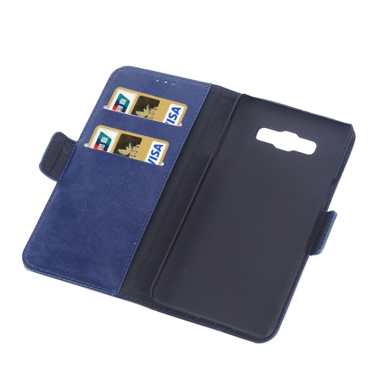 Oil Skin Texture Leather Case with Holder & Card Slots for Galaxy A7 / A700F
