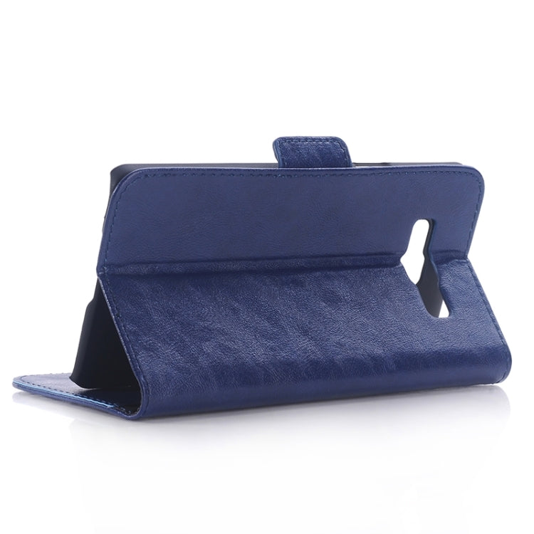 Oil Skin Texture Leather Case with Holder & Card Slots for Galaxy A7 / A700F