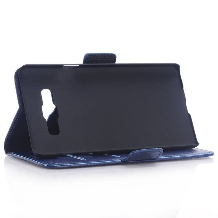 Oil Skin Texture Leather Case with Holder & Card Slots for Galaxy A7 / A700F