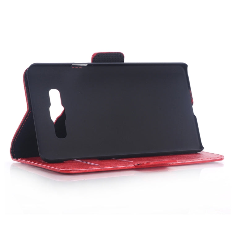 Oil Skin Texture Leather Case with Holder & Card Slots for Galaxy A7 / A700F